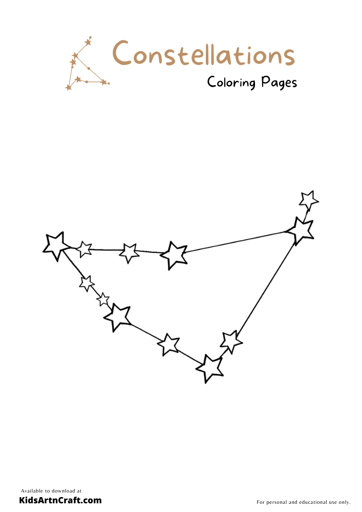 Constellations Coloring Pages For Kids
