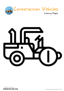Construction Vehicles Coloring Pages For Kids – Free Printables - Kids