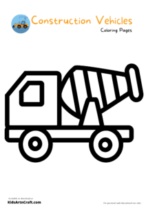 Construction Vehicles Coloring Pages For Kids – Free Printables - Kids