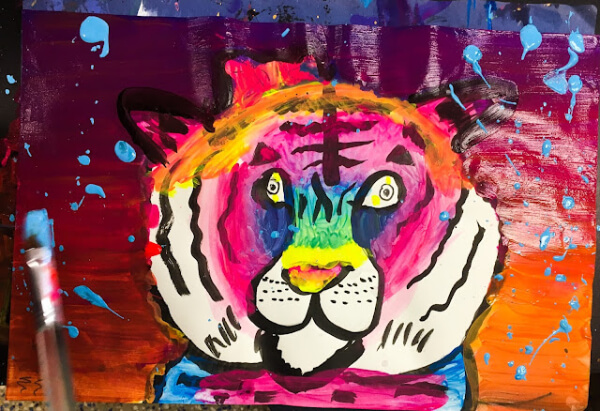 Cool Tiger Painting Art For Kids