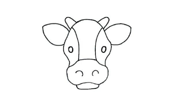 Cow Face Drawing Sketch