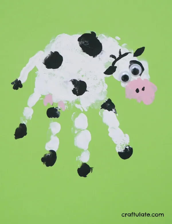 Handprint Cow Painting Activity For Kids