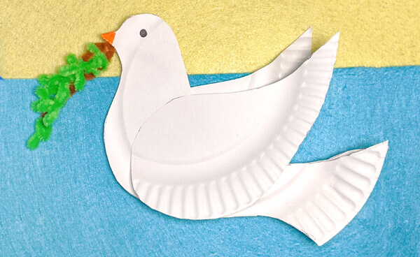 Creative Dove Craft With Paper Plate