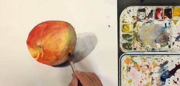 Creative Peach Painting Glaze Technique Peach Fruit Paintings for Kids