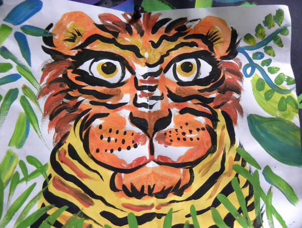 Tiger Paintings For Kids Creative Painting Art For Kids