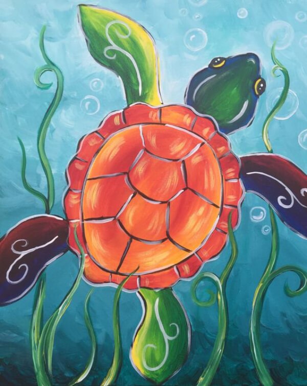 Turtle Paintings for Kids Creative Turtle Painting For Kids