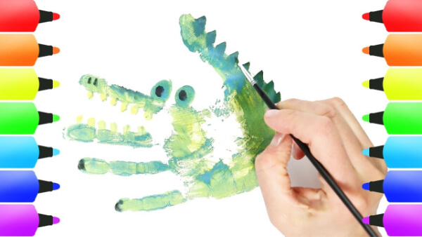 Crocodile Crafts & Activities For Kids Easy Crocodile Handprint Painting For Kids