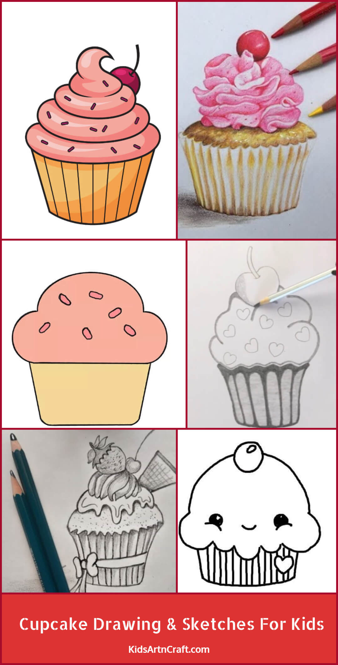Cupcake Drawing & Sketches For Kids