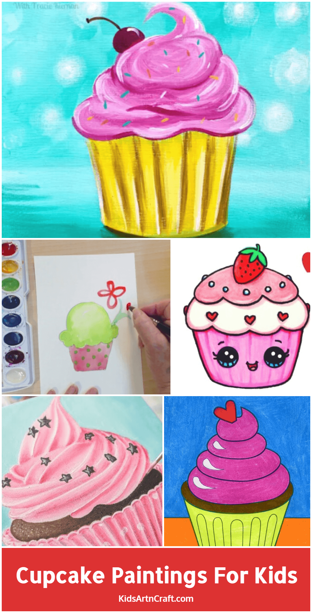 Cupcake Paintings For Kids