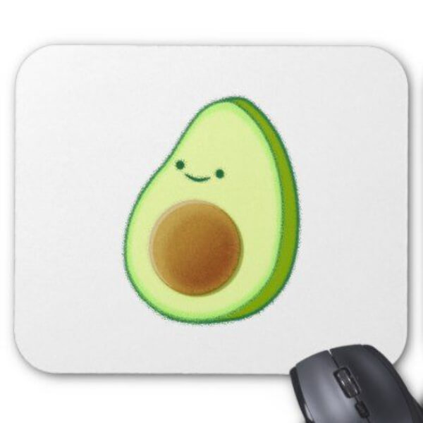 Cute Avocado Drawing Ideas On A Mousepad
