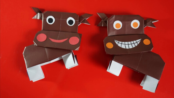 Cute Buffalo Origami Paper Craft For Kids