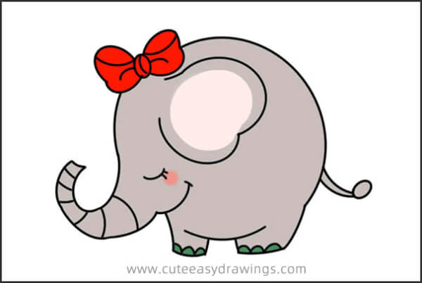 Elephant Drawing & Sketches for Kids Cute Cartoon Elephant Drawing