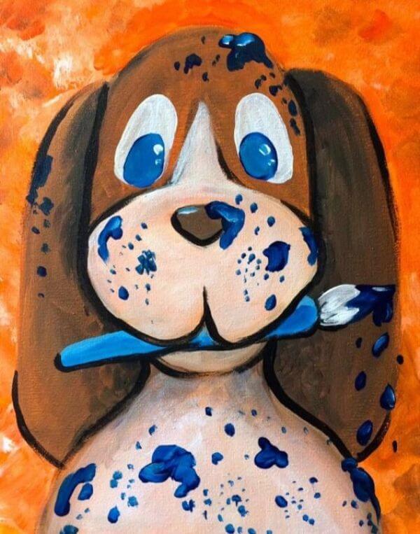 Cute Dog Painting Instructions Tips For Preschoolers