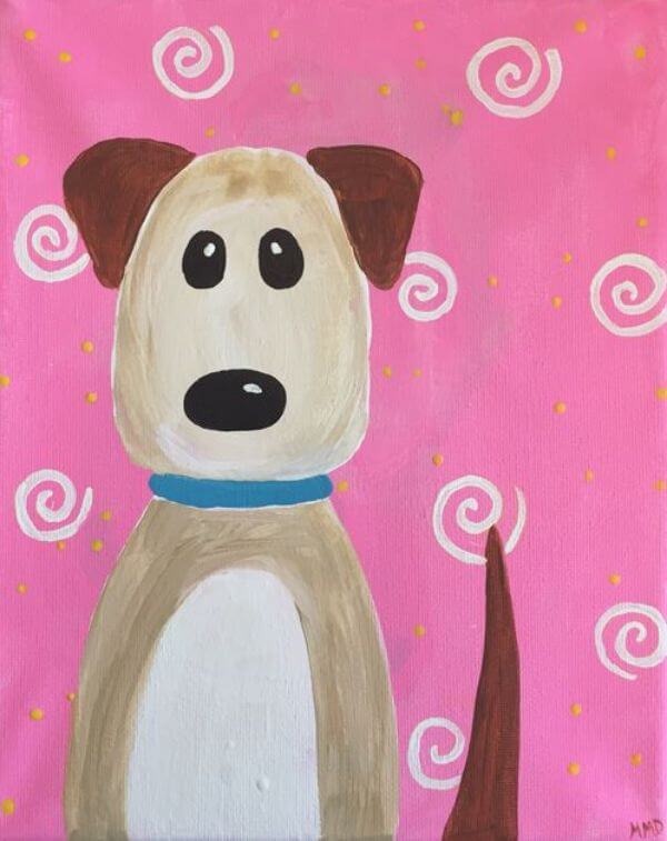 Cute Dog Painting Tutorial For Kids