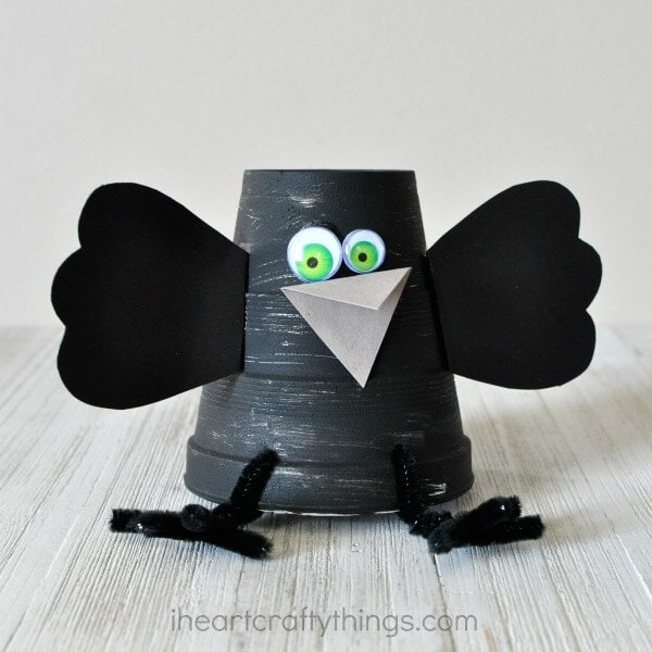 Crow Crafts & Activities For Kids Cute Foam Cup Crow Craft For Kids