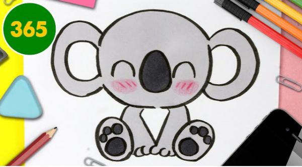 Cute Koala Drawing For Kids