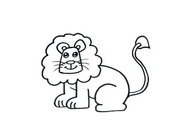 Lion Drawing & Sketches for Kids Cute Lion Drawing For Kids