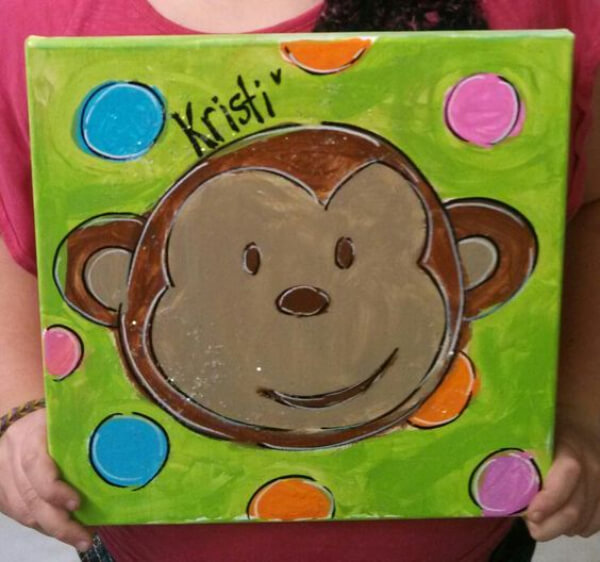 Cute Monkey Face Painting For Kids
