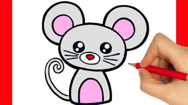 Mouse Drawing & Sketches For Kids Cute Mouse Step By Step Drawing Tutorial