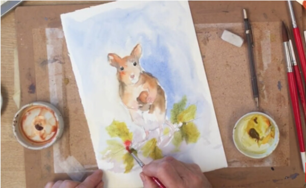 Mouse Paintings For Kids Cute Mouse Step By Step Watercolor Painting