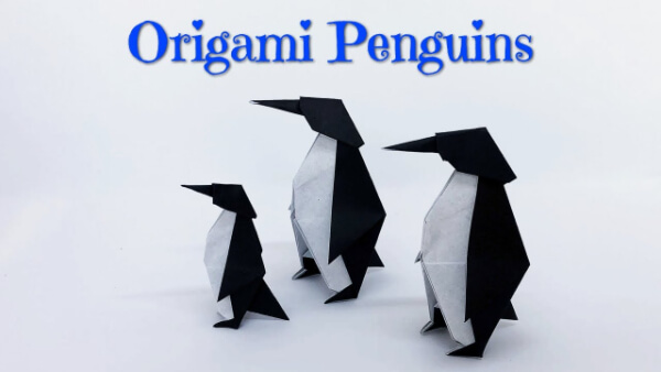 Cute Origami Paper Penguin Craft How To Make An Origami Penguin With Kids