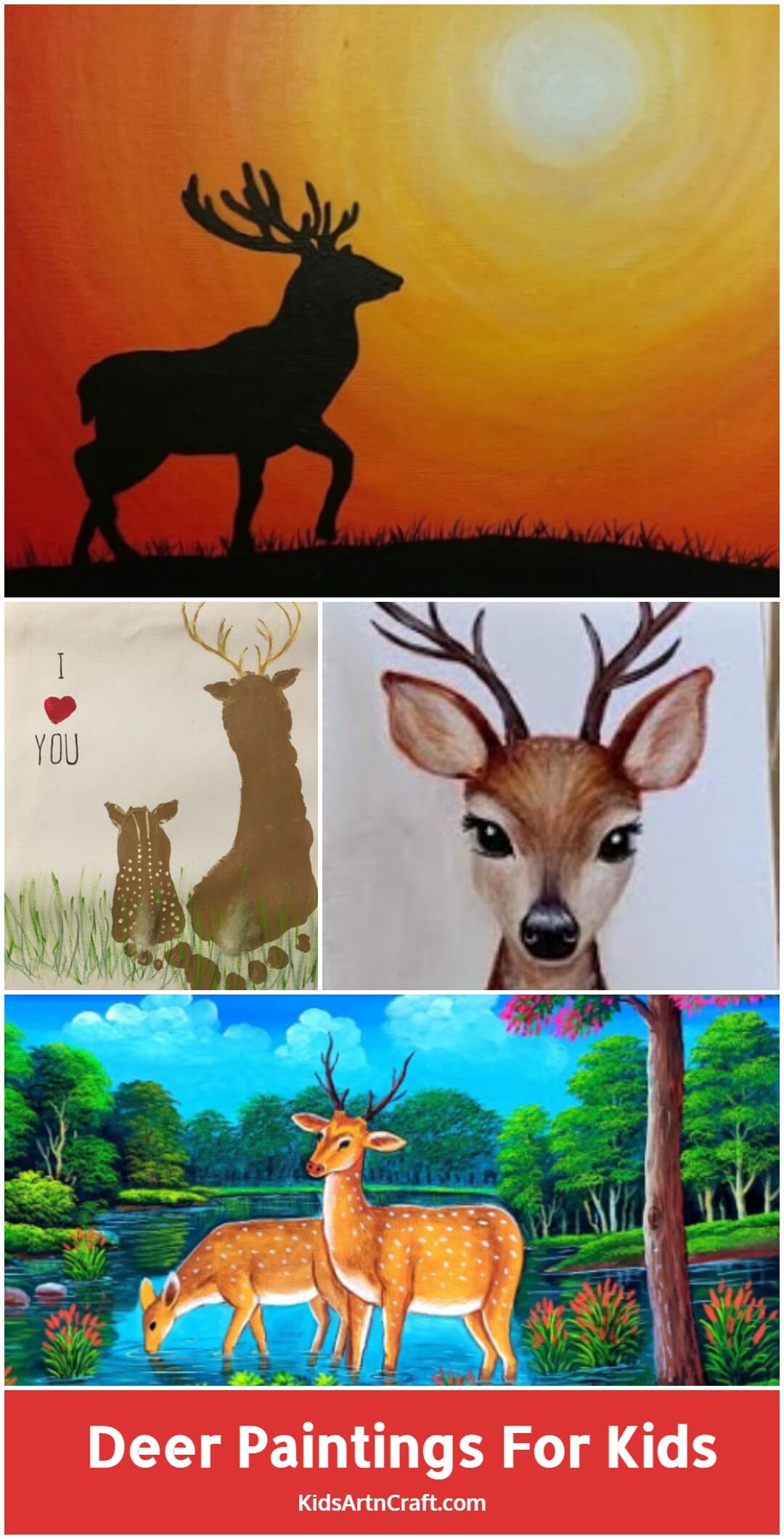 Deer Paintings For Kids