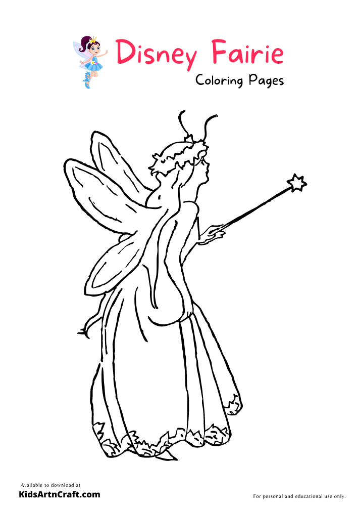 Disney Fairies Coloring Pages For Kids 