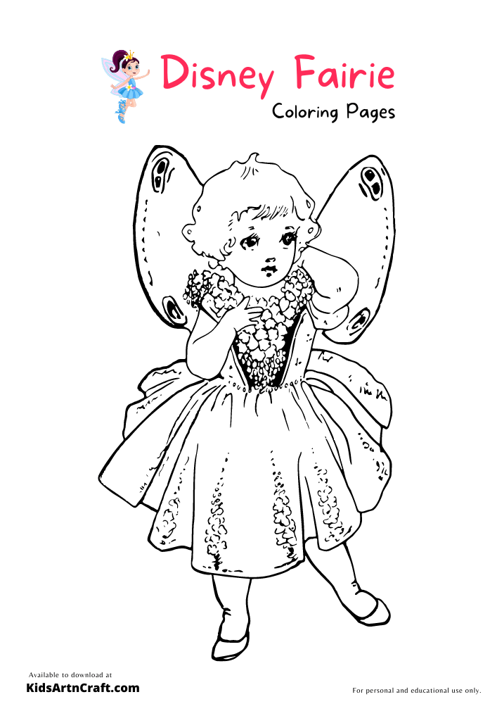 Disney Fairies Coloring Pages For Kids 