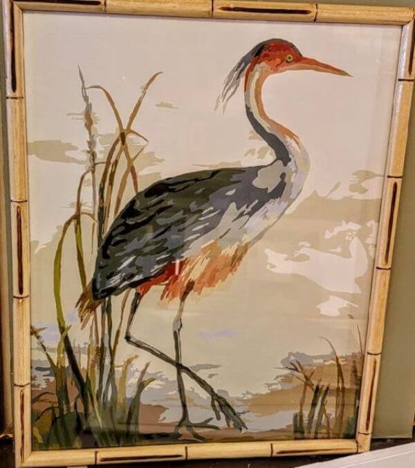 DIY Crane Oil Painting On Canvas For KIds