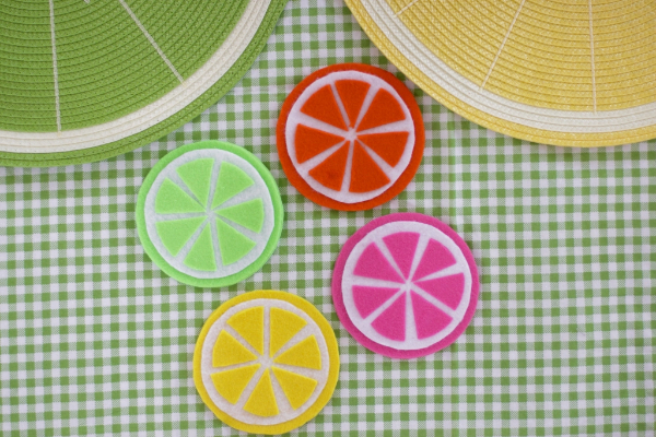 DIY Felt Coaster Craft For Kids Lemon Crafts & Activities for Kids