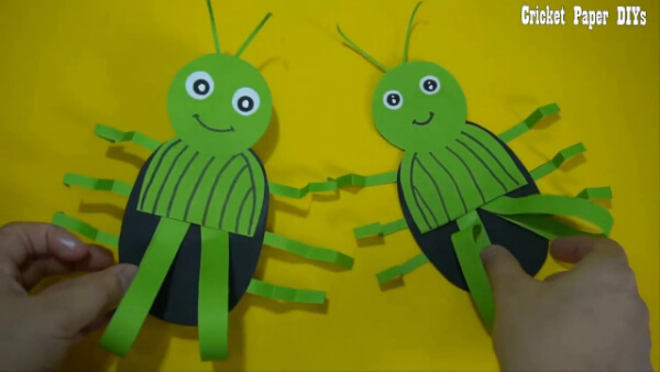 DIY Grasshopper Paper Craft For Kids