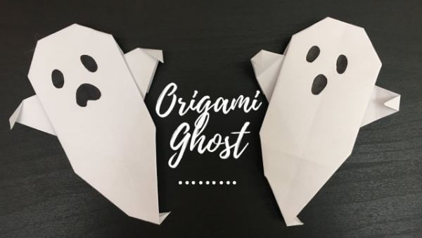 DIY Origami Ghost Halloween Crafts With Paper