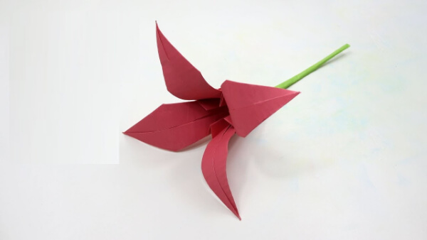 DIY Lily Flower Origami For Kids
