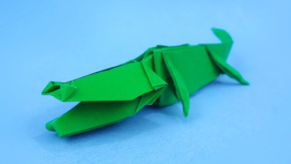 DIY Origami Crocodile Craft