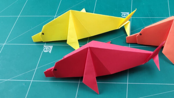 DIY Origami Dolphin Craft Ideas How To Make An Origami Dolphin With Kids