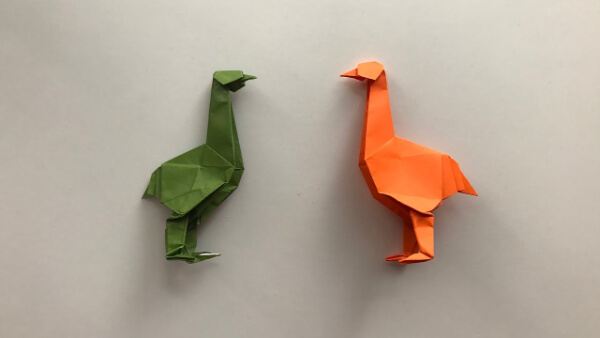 Emu Crafts & Activities for Kids DIY Origami Emu Craft For Kids