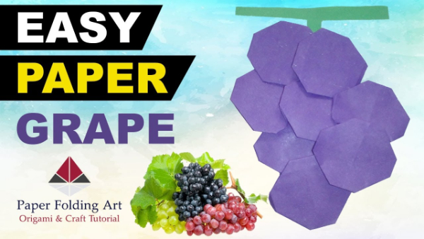 DIY Origami Grape Tutorials  For Preschoolers How To Make An Origami Grapes With Kids