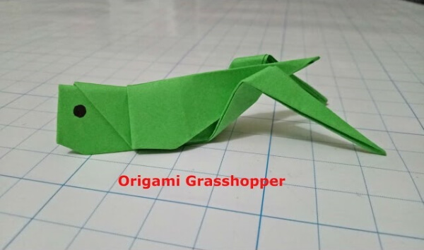 How To Make An Origami Grasshopper With Kids DIY Origami Grasshopper Craft With Paper