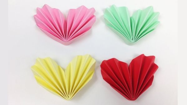 DIY Origami Ideas That Kids Can Make Paper Heart For Mother's Day