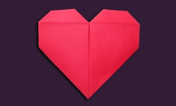 DIY Origami Valentine's Day Heart Craft For Kids