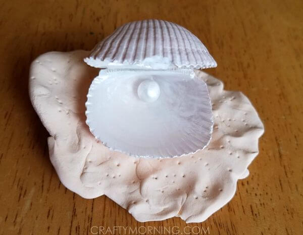 DIY Oyster From Seashell Craft Activity For kids