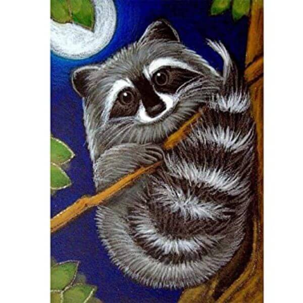 DIY Raccoon Painting For Kids