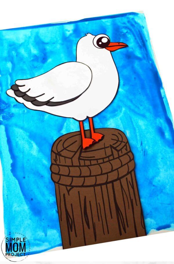 DIY Seagull Painting Crafts For Kids