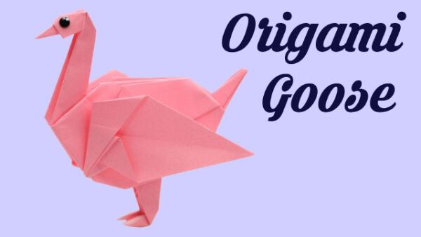 DIY Origami Goose Paper Craft Idea For Kids