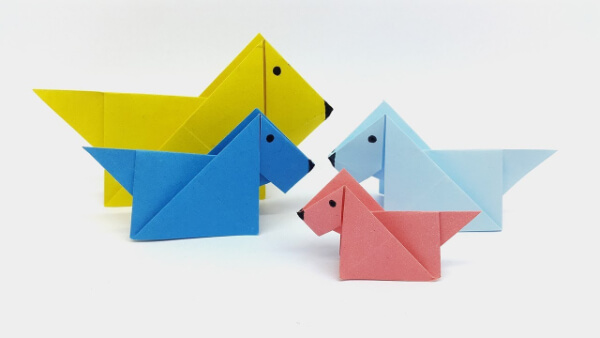 Dog Origami Craft With Paper