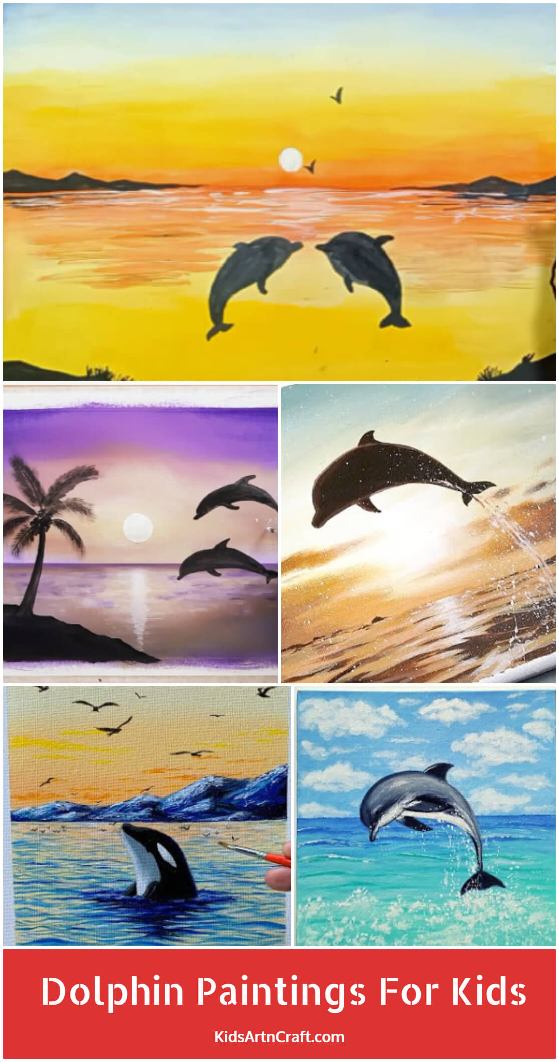 Dolphin Paintings For Kids