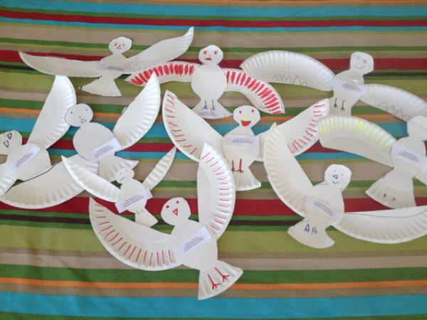Dove Craft With Paper Plate