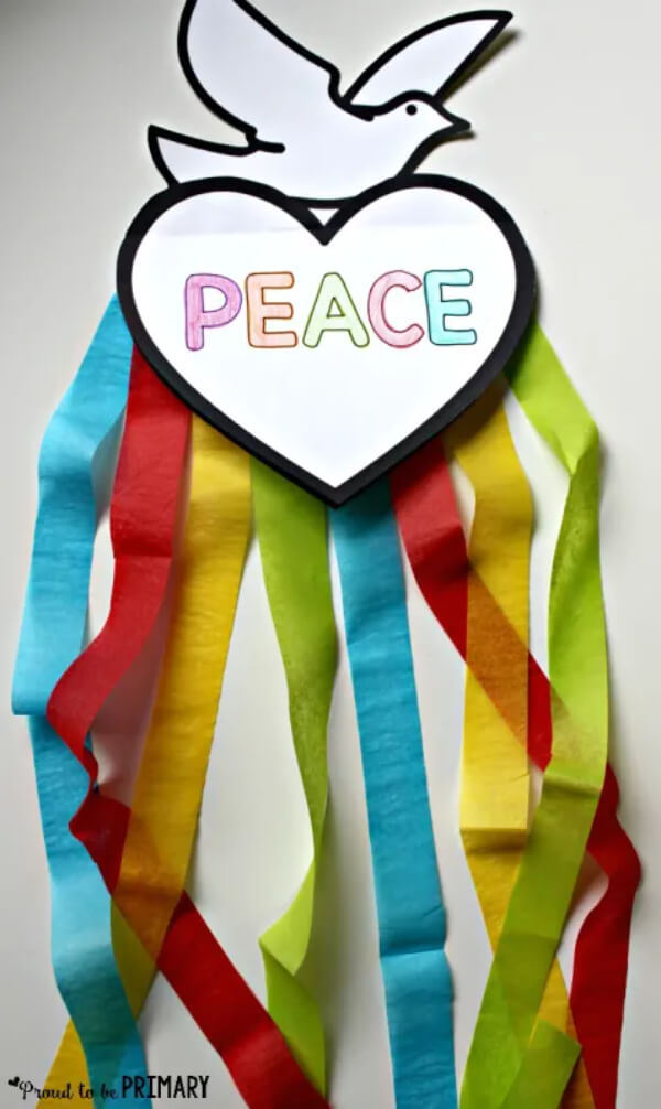 Dove Foldable Craft For Peace Dove Crafts & Activities for Kids
