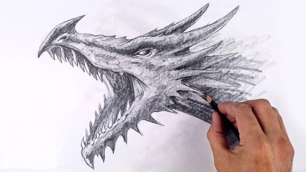 Dragon Pencil Sketch Tutorial