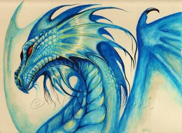 Dragon Watercolor Painting For Preschoolers
